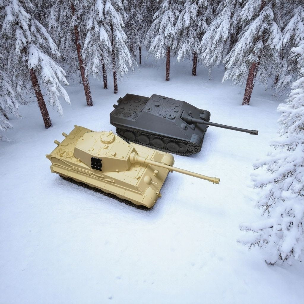 1:35 3D Printed Heavy Tank Model Of The German Jagdpanther/Tiger Ii