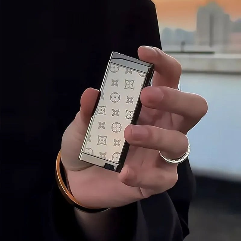 Metal Windproof Refillable Slim Lighter