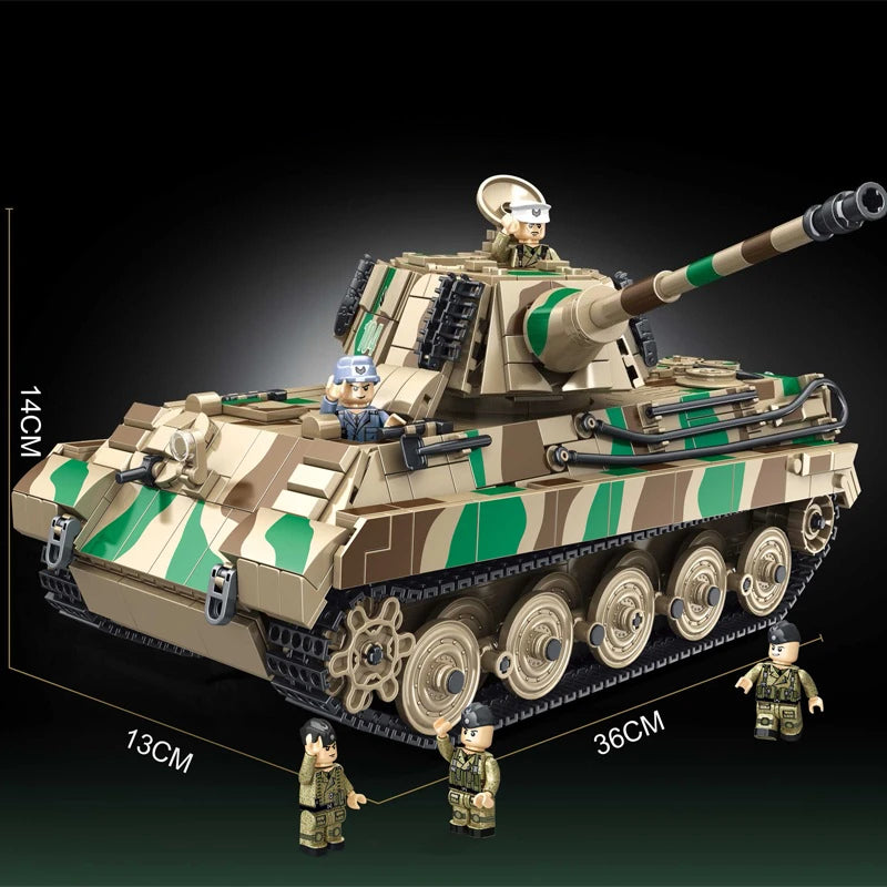 WWII King Tiger Heavy Tank Building Block Set