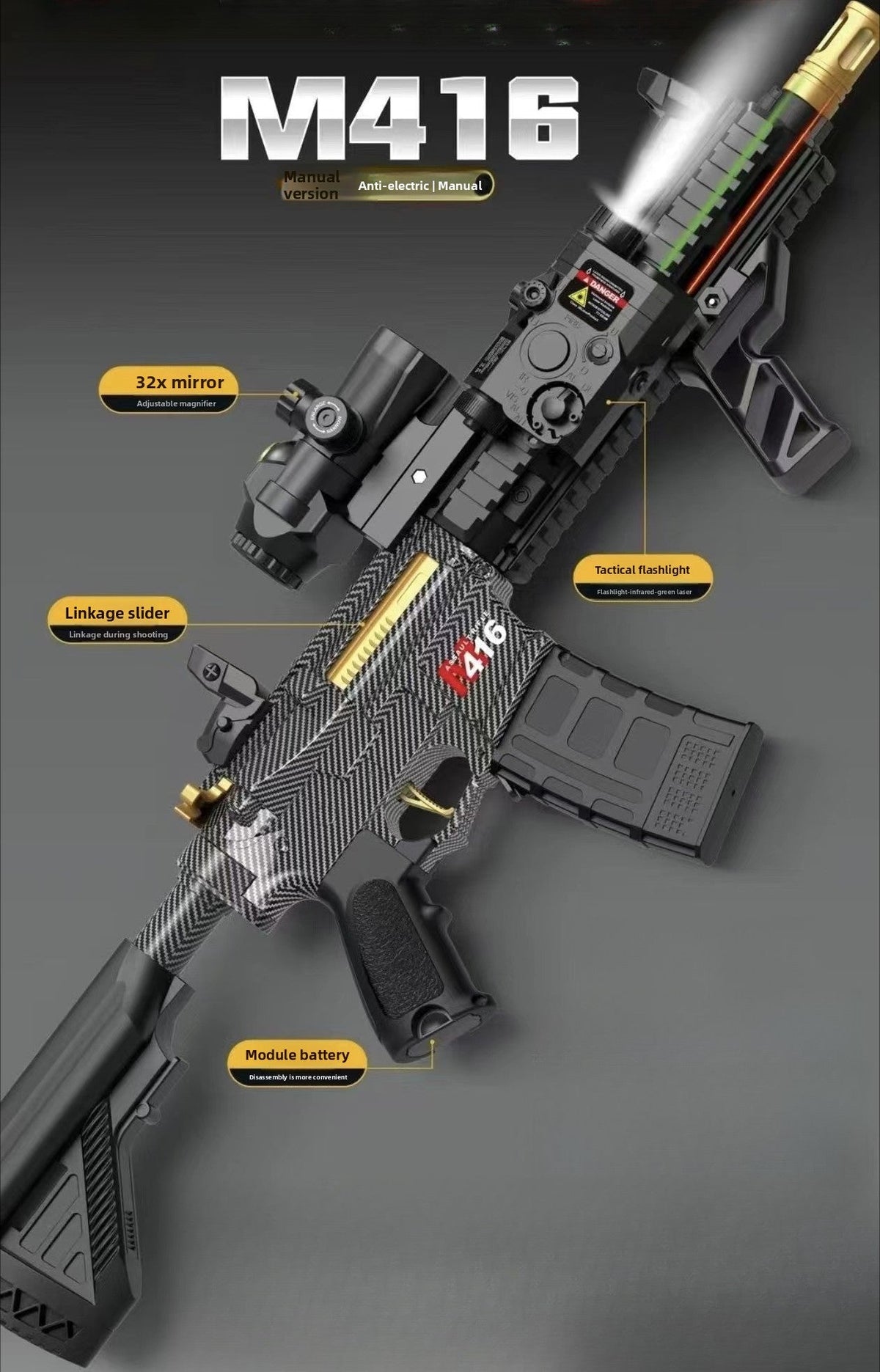Handi M416 Carbon Gel Blaster